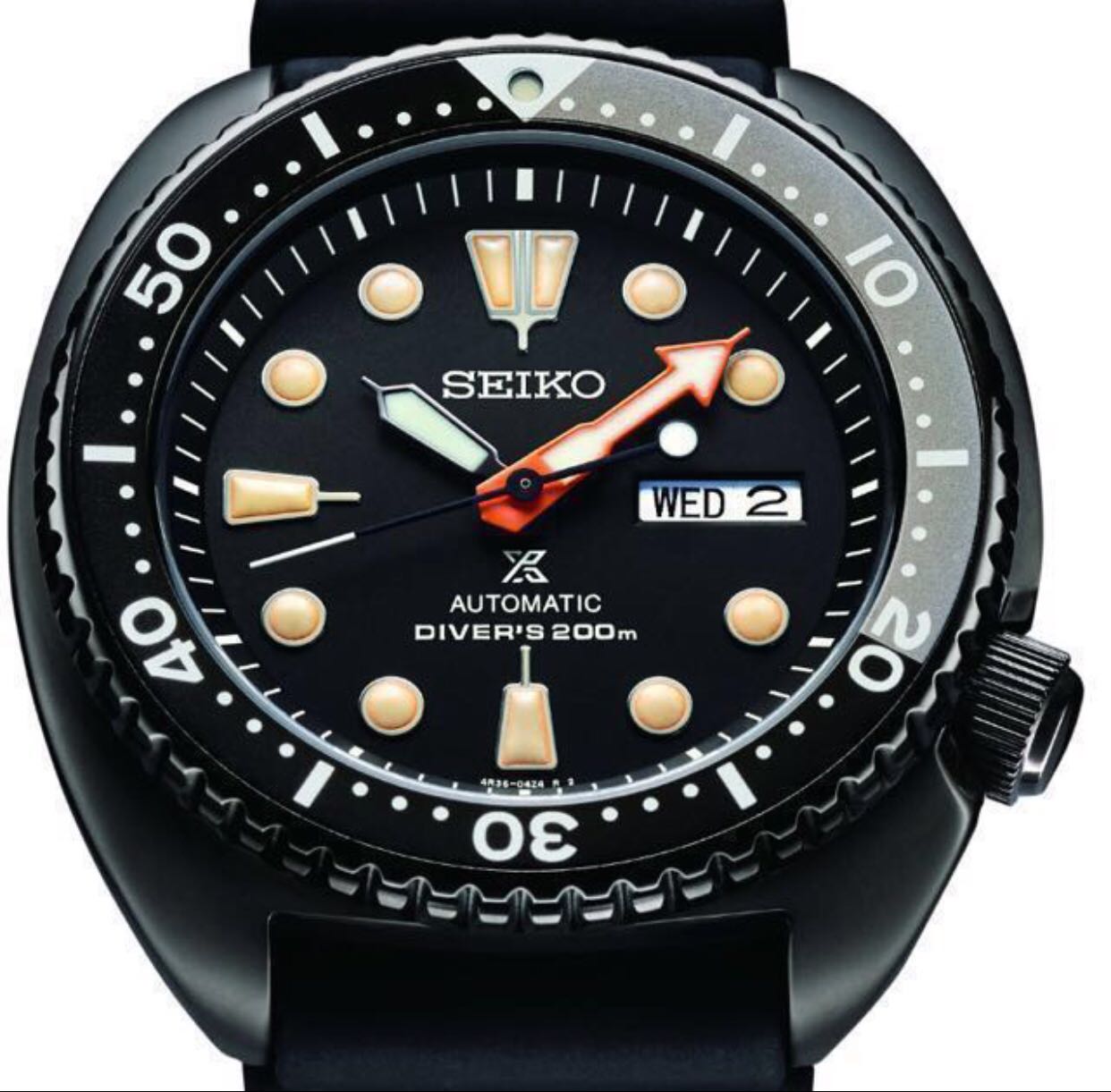 Seiko SRPC49 Prospex Automatic Black Ninja Turtle Black Series Limited ...