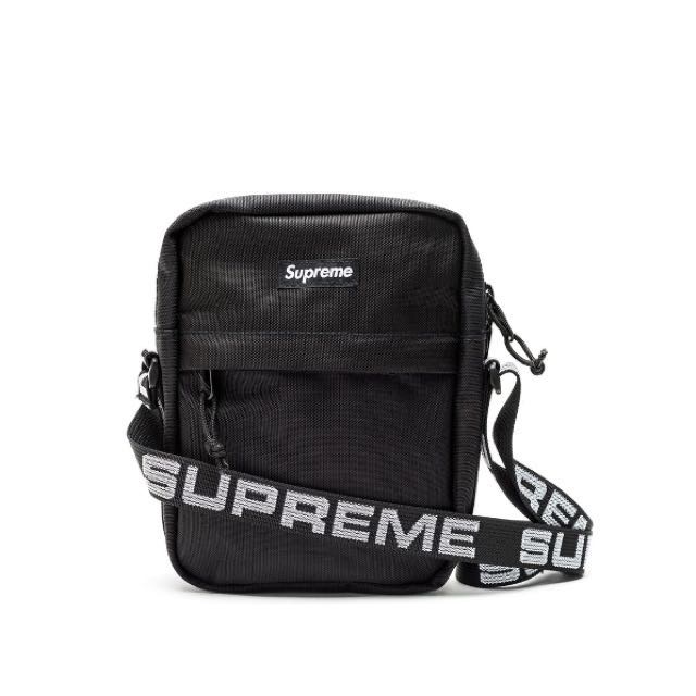 Supreme shoulder bag ss18 black Men s Fashion Bags Sling Bags on Carousell