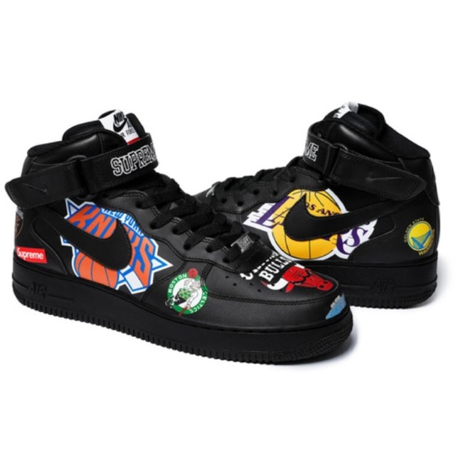 nba supreme air force 1 black