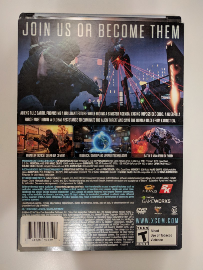 XCOM 2 (PC) （分類：遊戲週邊商品）位於 Hong Kong。 由 dante10 提交（商品編號 159211925，圖片 2）。簡介： In great condition, excellent turn based RPG game。