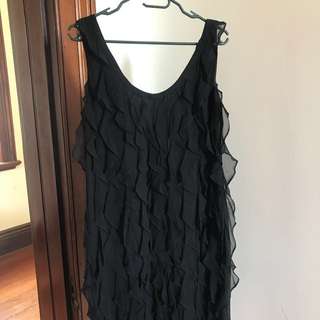 Lisa Ho 1920 little black ruffle dress