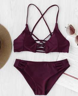 Maroon bikini set