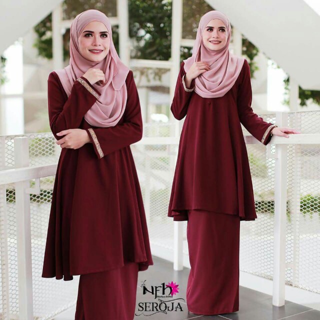 New Baju Kurung NFH Boutique: dark purple. Nego sampai jadi!, Women's ...