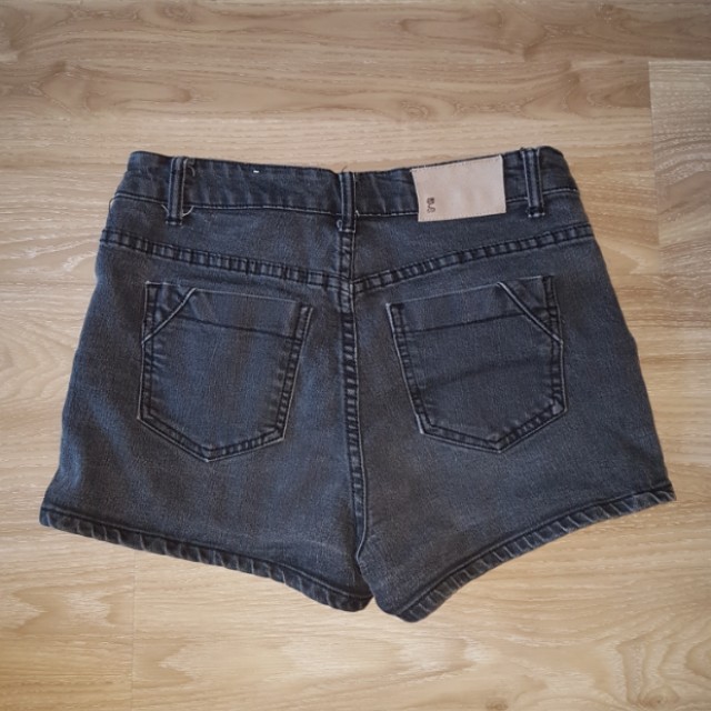 black garage jeans high waisted shorts