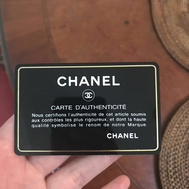 Chanel authenticity card for wallet, Luxury, Accessories on Carousell