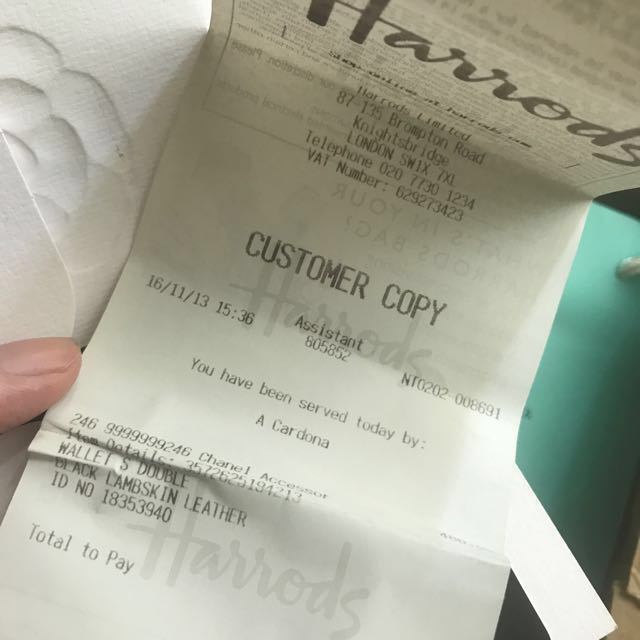 Chanel authenticity card for wallet, Luxury, Accessories on Carousell