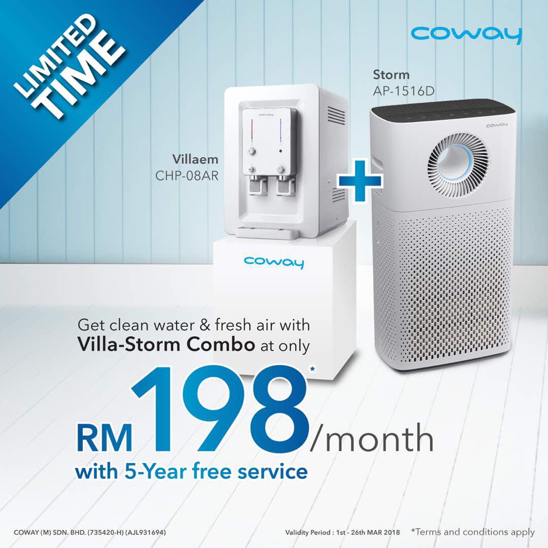 Combo Both Coway Air Water Purifier At Rm198 Kitchen Appliances On Carousell