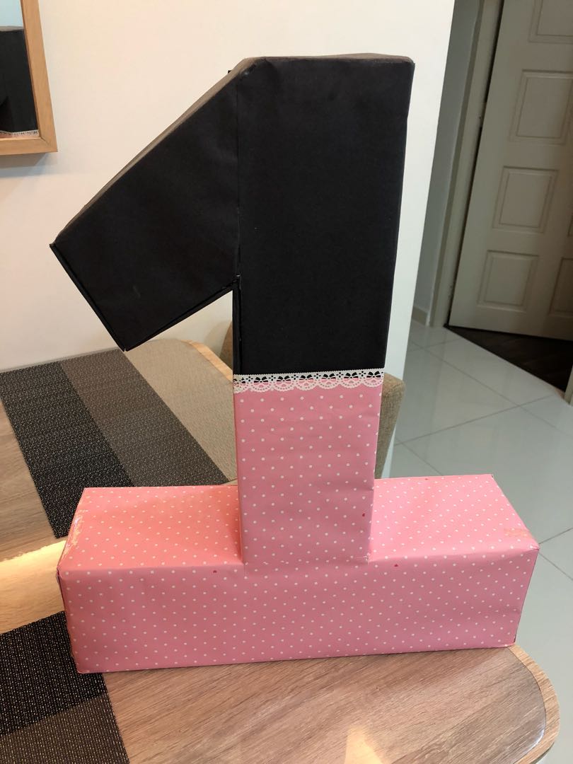 Block letter one top