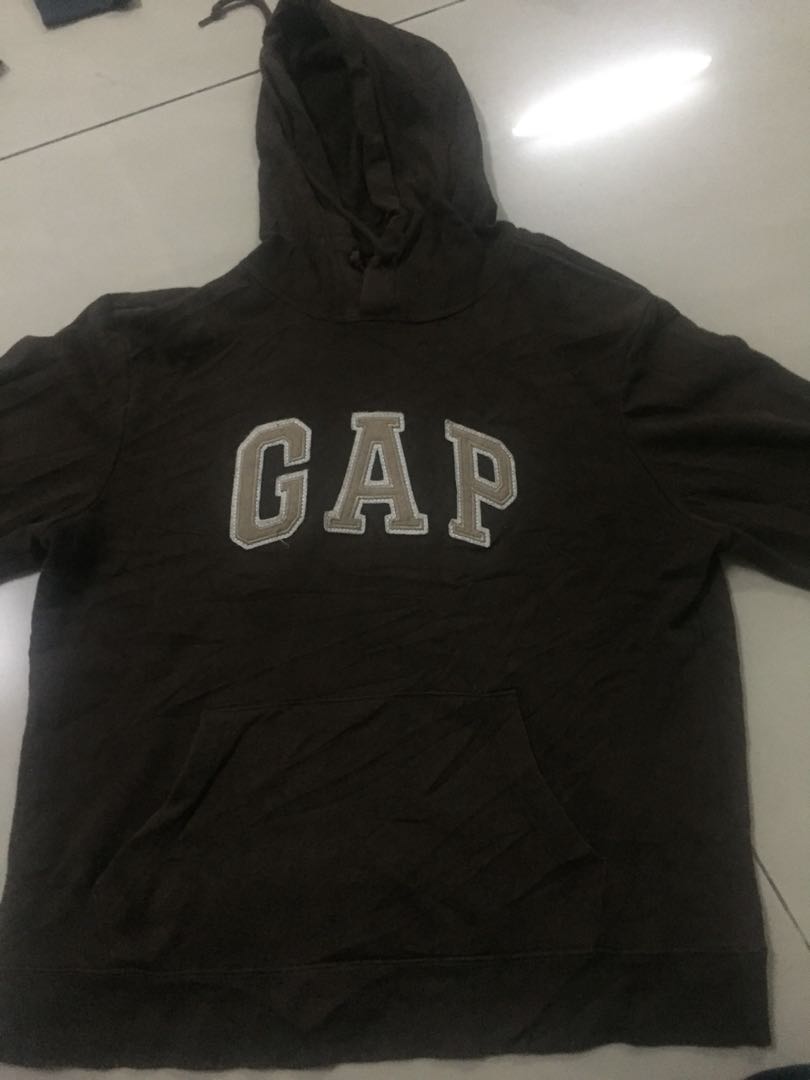 Gap Hoodie Dark Brown Men S Fashion Clothes Outerwear On Carousell