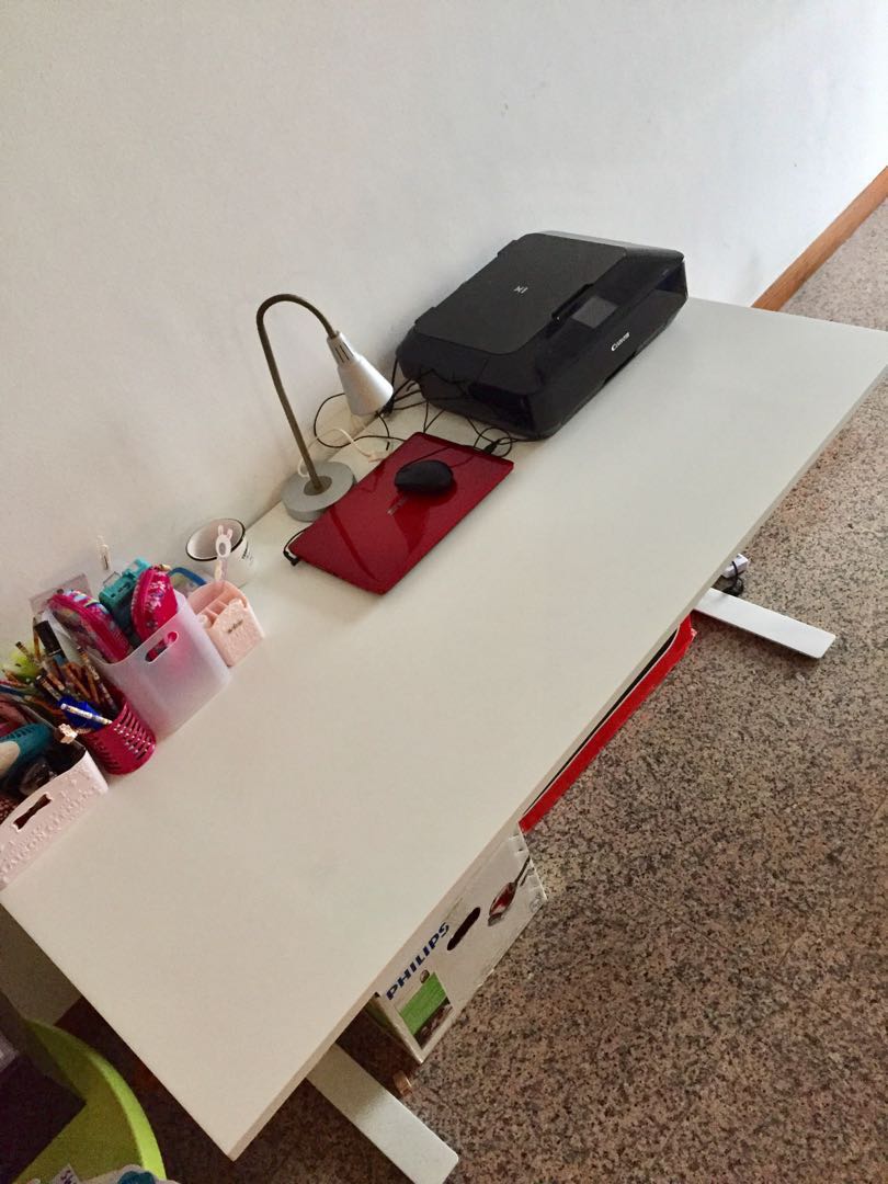 IKEA adjustable desk, Furniture & Home Living, Furniture, Tables & Sets