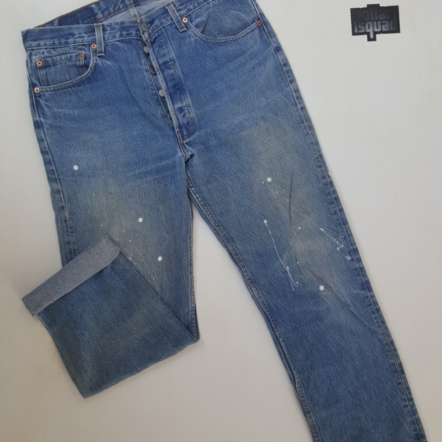 Levis jeans 501 made in USA size 35, Fesyen Pria, Pakaian di Carousell