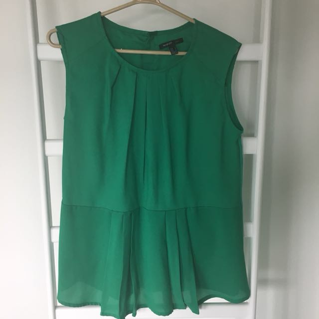 green peplum shirt
