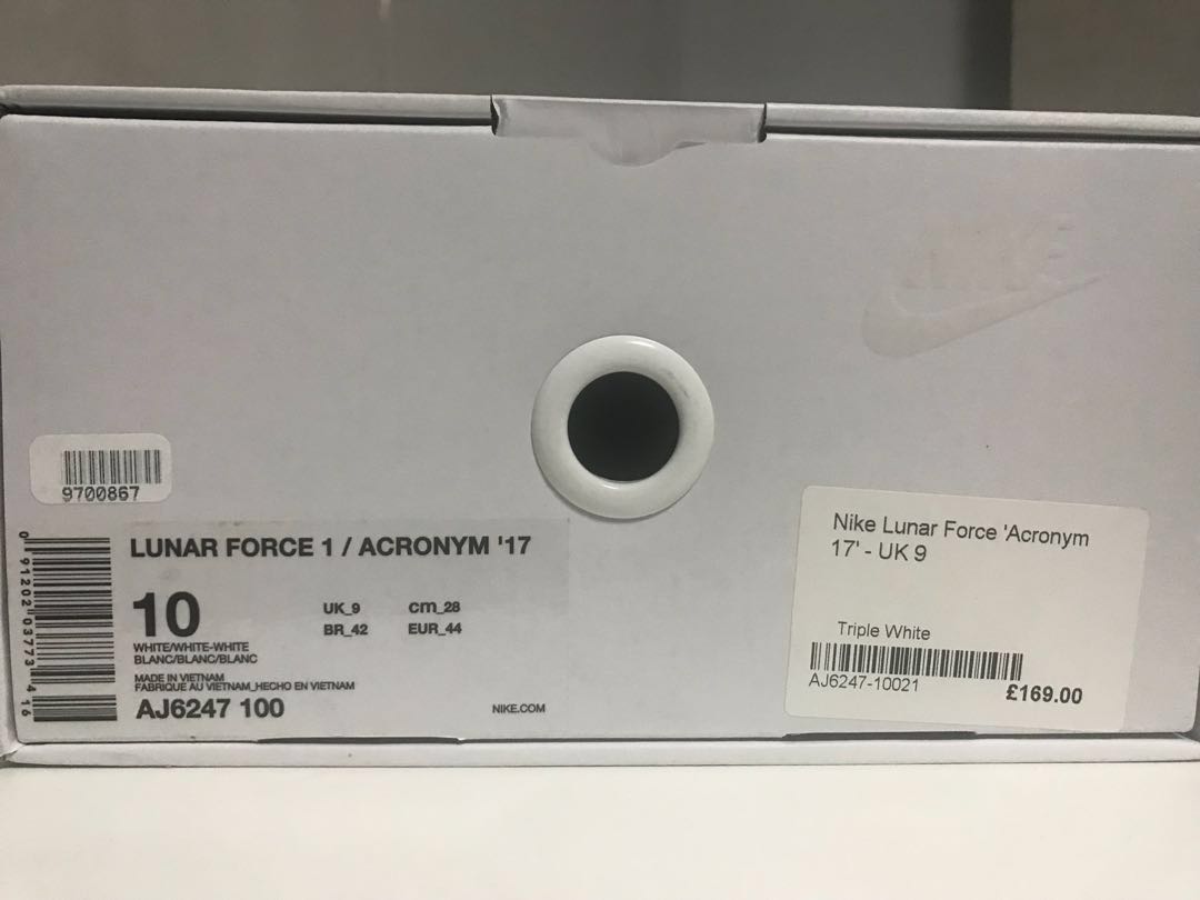 NIKE LUNAR FORCE 1 LOW ACRONYM AF100 Men s Fashion Footwear Sneakers on Carousell