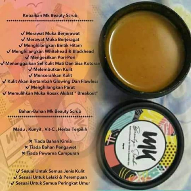 Scrub Kunyit Mk Health Beauty Skin Bath Body On Carousell