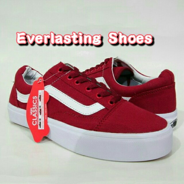 Vans merah maroon ori discount