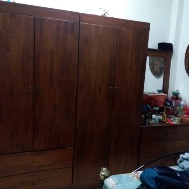 Set Bilik Tidur Almari Cermin Bedside Table Home Furniture Set Bilik Tidur Almari Cermin Bedside Table Home Furniture On Carou