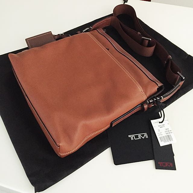 Tumi mission sales bartlett leather crossbody