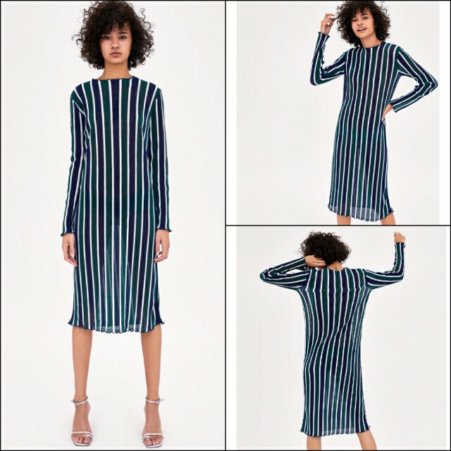 zara multi coloured dress