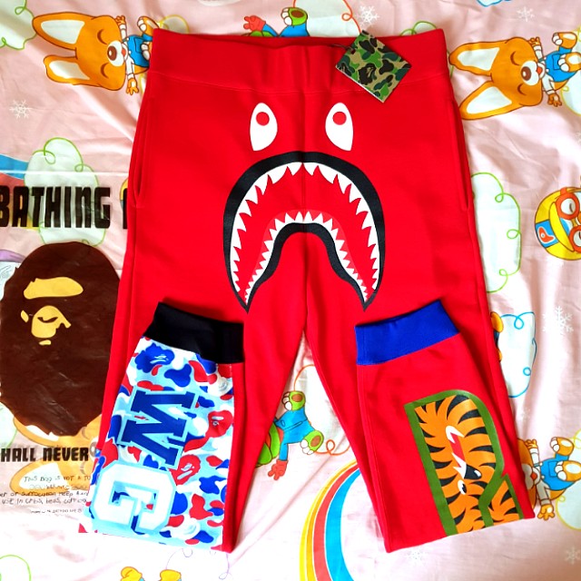 red bape sweatpants