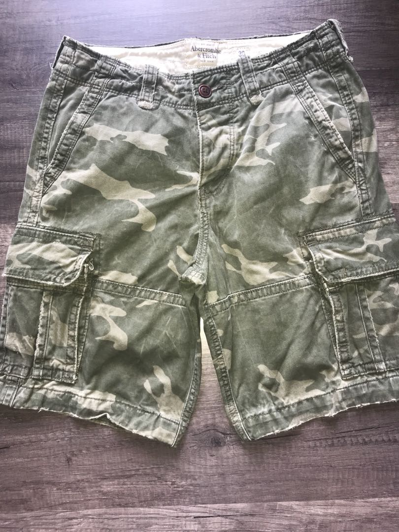 Abercrombie Camo Cargo Shorts, Men's 