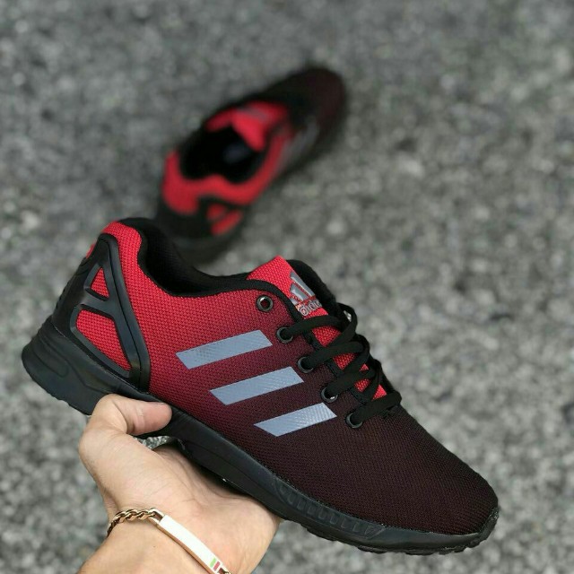 adidas zx flux black red cheap online