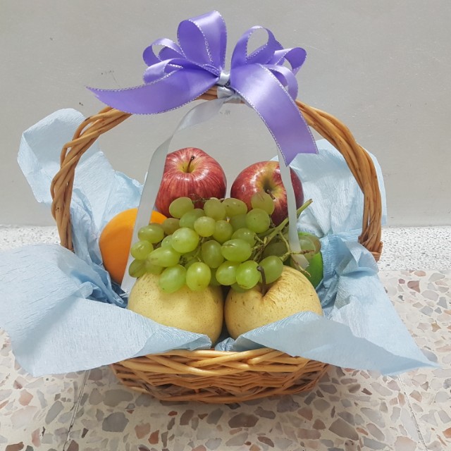 Baby Lavender Ribbon Fruit Basket Design Craft Handmade Goods Accessories On Carousell