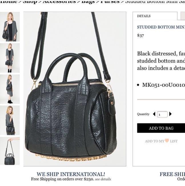 Brandy Melville Studded Bottom Mini Satchel Sling Bag Women S Brandy Melville Studded Bottom Mini Satchel Sling Bag Women S Fashion Bags Wallets On Carou