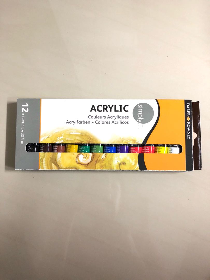 Daler Rowney Acrylic Paint Set Design Craft Craft Supplies Tools On Carousell Unfollow daler rowney acrylic paint to stop getting updates on your ebay feed. carousell