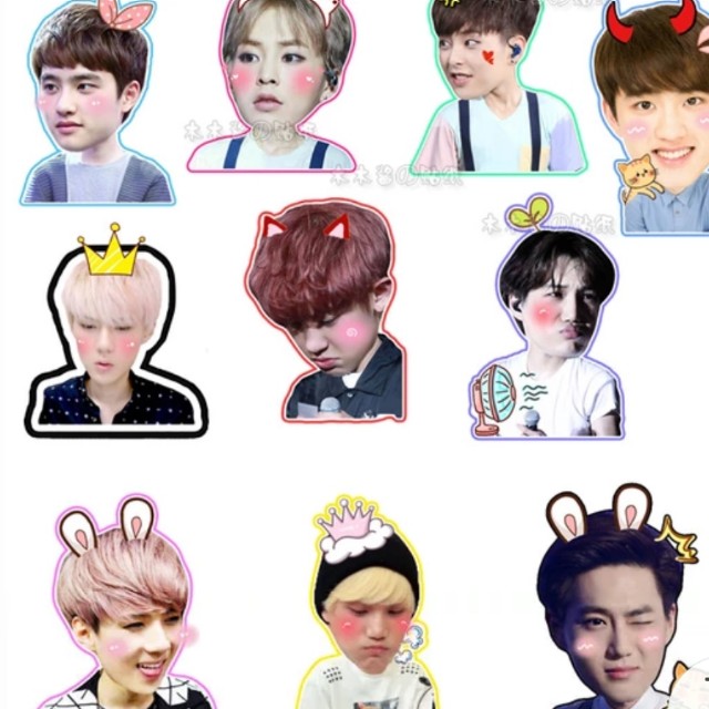 INSTOCK EXO CHIBI STICKERS, Entertainment, K-Wave on ...
