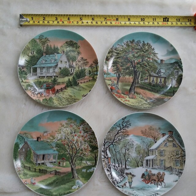 Currier and ives plates four seasons store