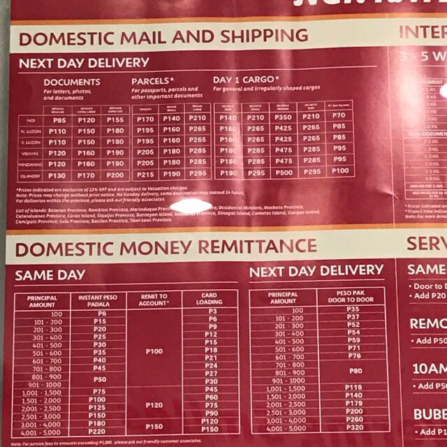 Lbc Express Shipping Rates