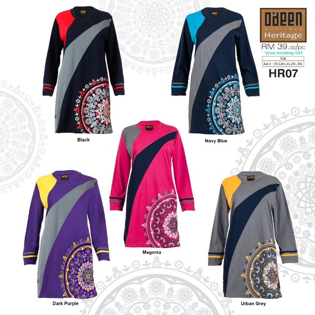 New Design Tshirt Muslimah Labuh Hr07 Muslimah Fashion Tops On Carousell
