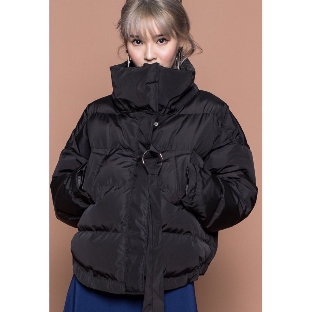 Puffy bomber jacket womens best sale
