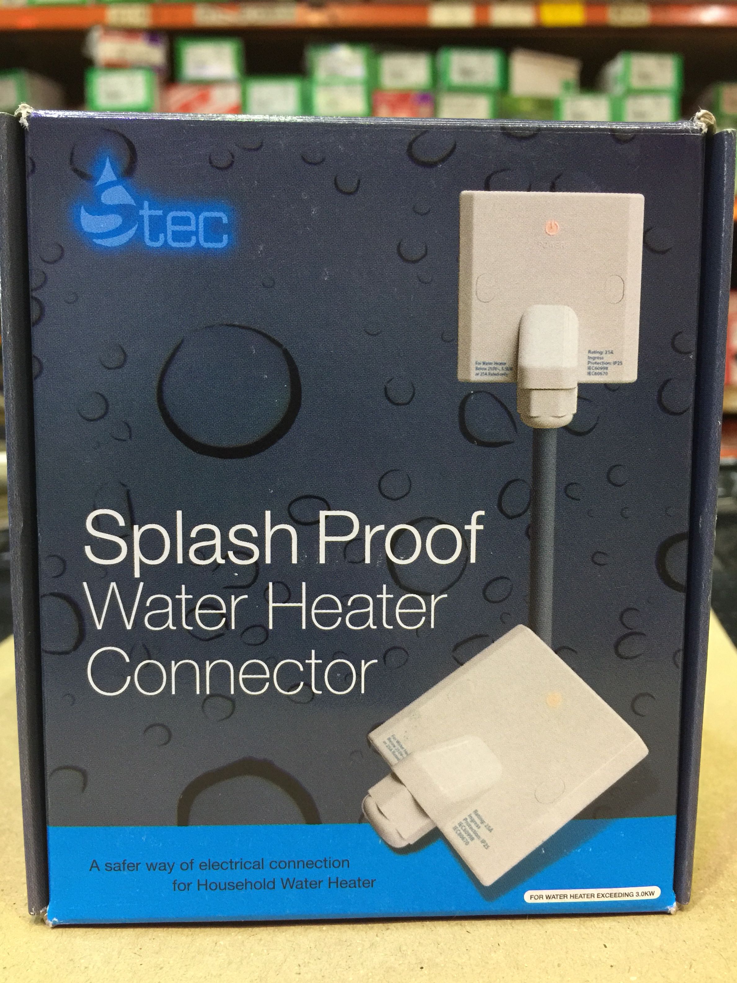 Stec splash proof water heater connector, Furniture & Home Living