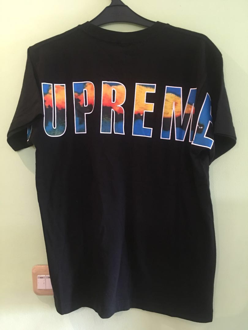 Supreme Crash Tee FW17 Black Original, Fesyen Pria, Pakaian
