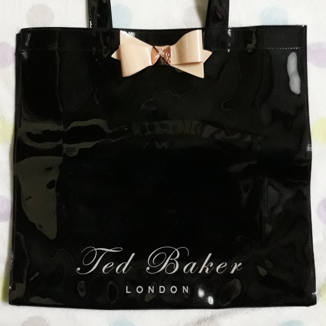 TED BAKER MINACON PINK COLOUR BLOCK BOW ICON BAG