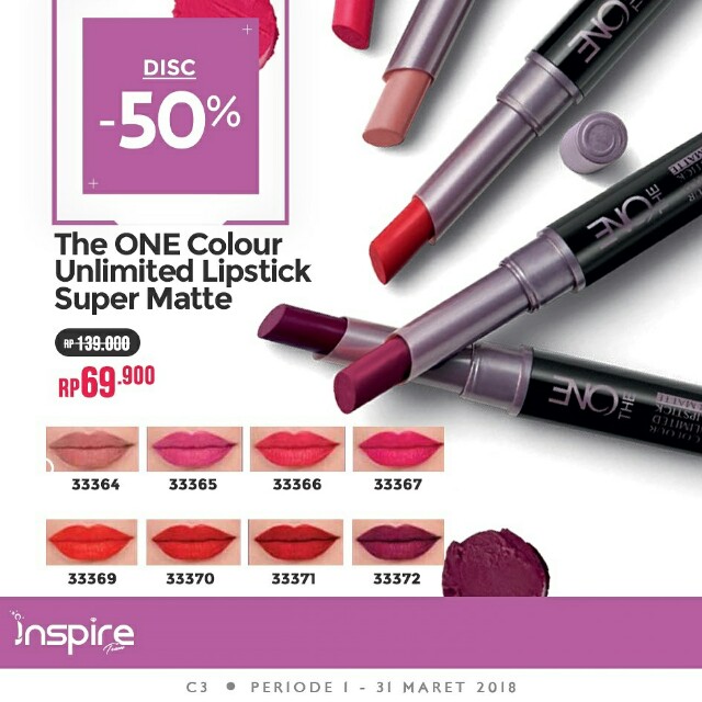 The On Colour Unlimited Lipstick Super Matte Oriflame Ori Kesehatan Kecantikan Rias Wajah Di Carousell