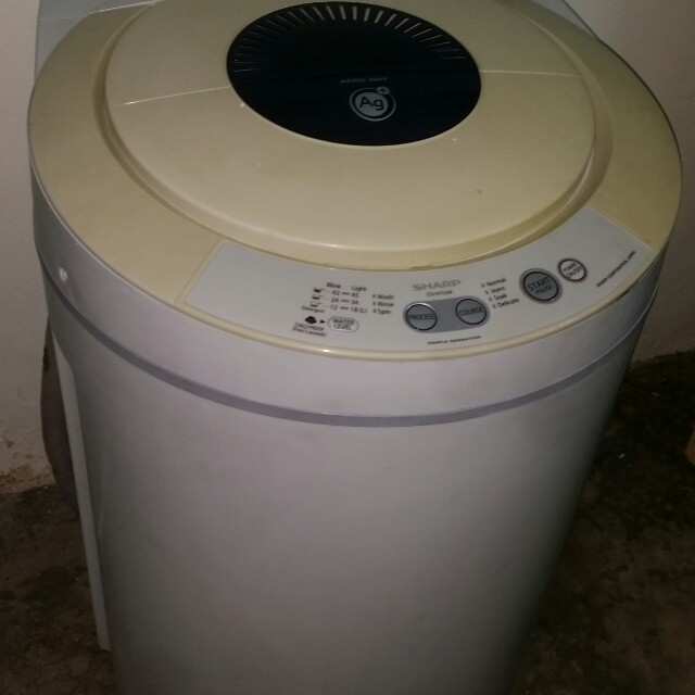 Used Sharp Washer 7 0kg Washing Machine Mesin Basuh Fully Auto Stainless Steel Drum Kitchen Appliances On Carousell
