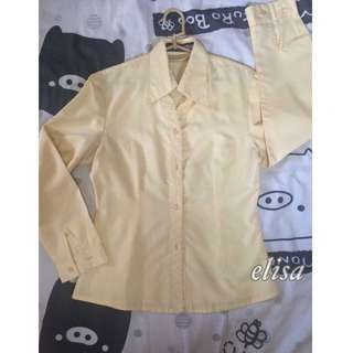 Kemeja Kuning Pastel Unbranded