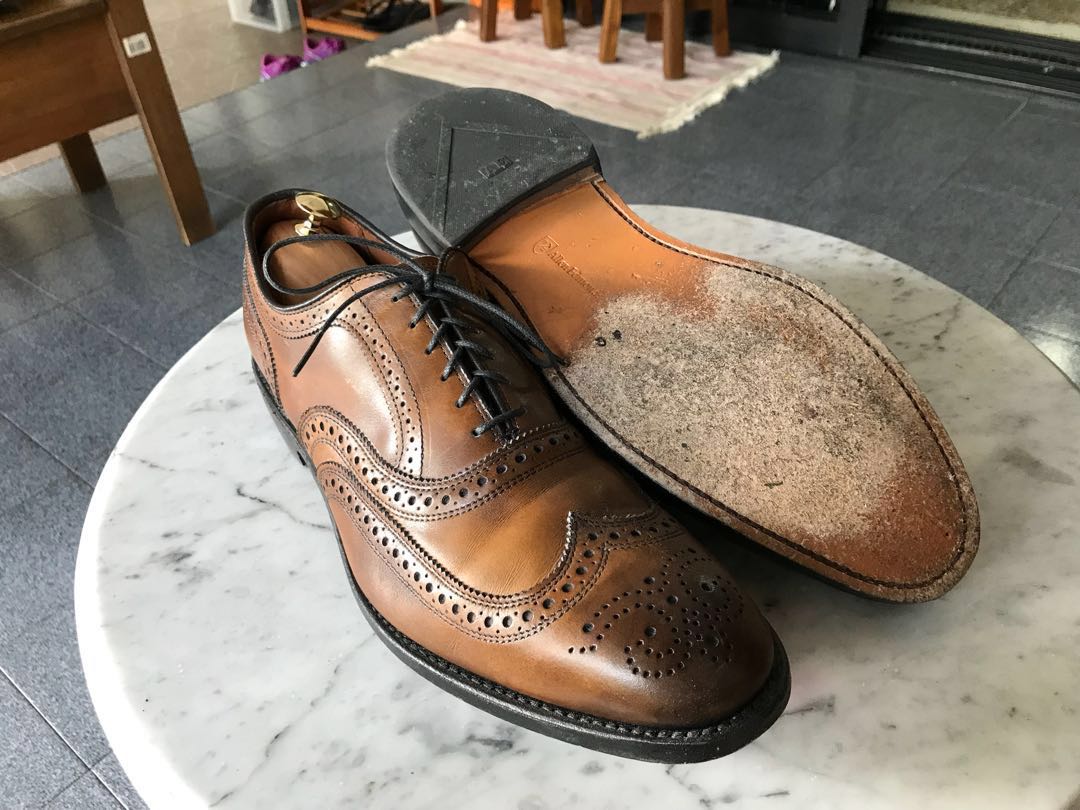 Allen Edmonds Mcallister wingtip cognac US 12 EE wide fit Men s