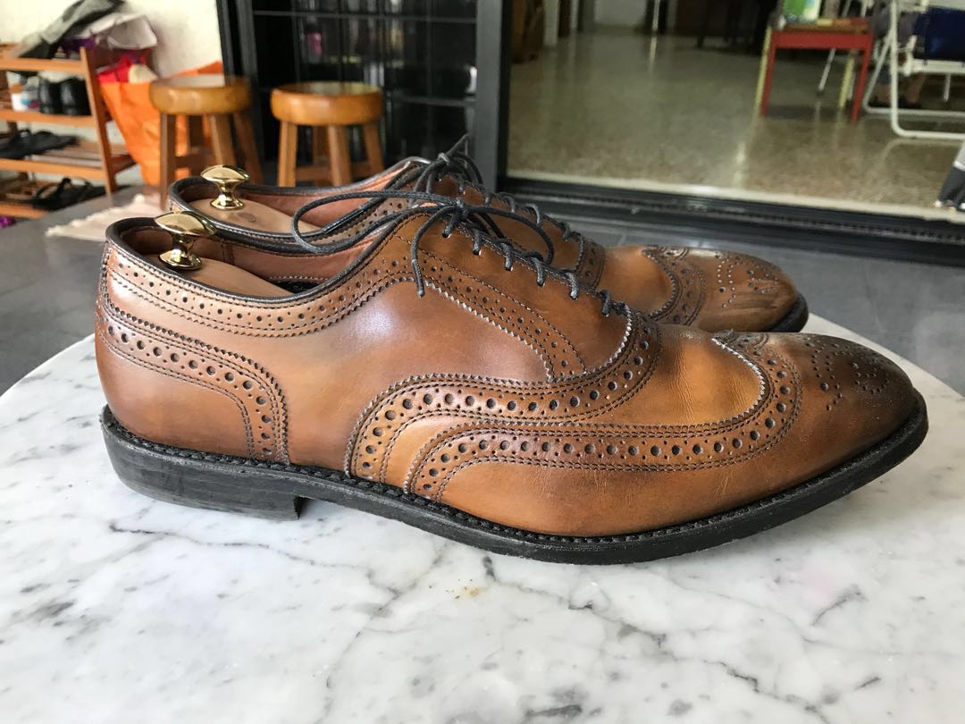 Allen Edmonds Mcallister wingtip cognac US 12 EE wide fit Men s