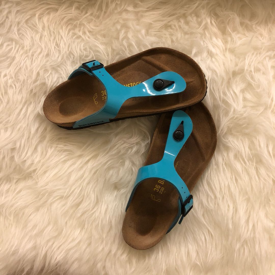 sky blue birkenstocks