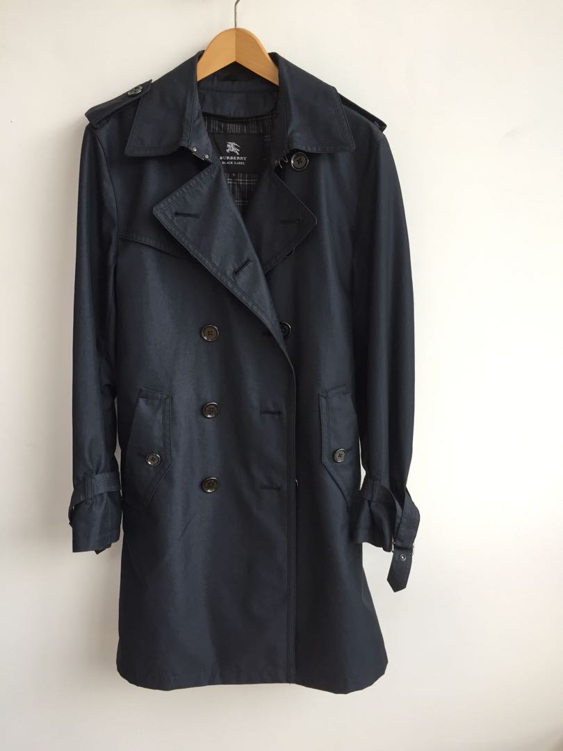burberry black label coat