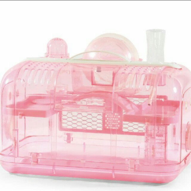 pink hamster cage