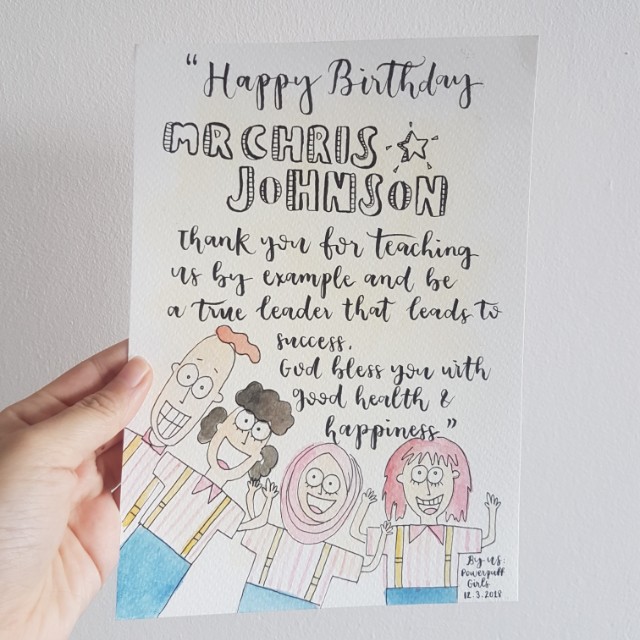 boss birthday card card design template