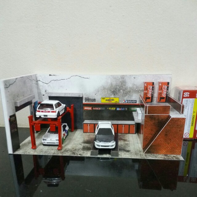diorama garage hot wheels