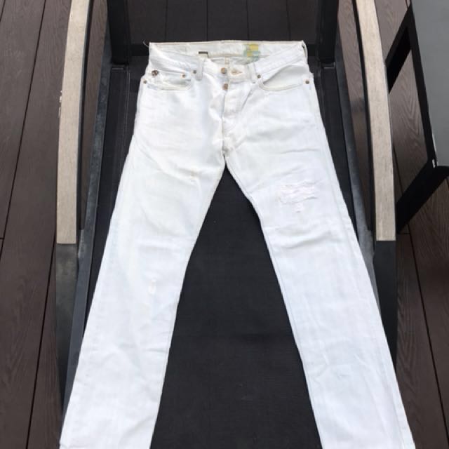 hollister white ripped jeans womens