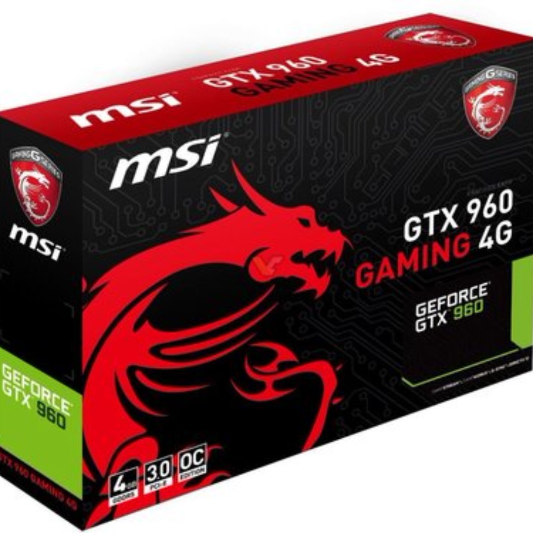 Msi Gtx 960 Gaming 4gb Oc Electronics Computer Parts Accessories On Carousell