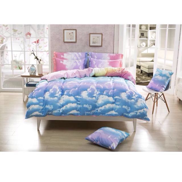 pastel unicorn bedsheets furniture others on carousell pastel bed sheets