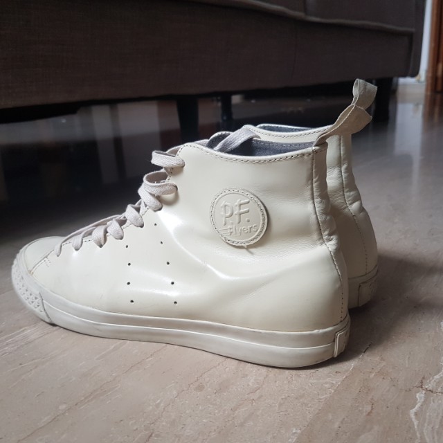 White leather pf top flyers